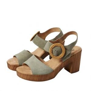 NEW SPRING STEP SHOES women's gamona sandal in olive suede